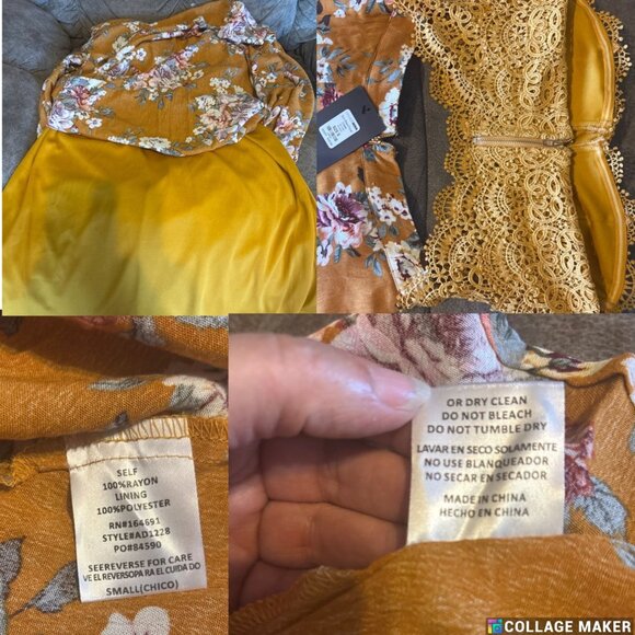 Romantic Floral Maxi Dress Feminine Fairy Sleeveless Beach Whimsy Cottage Core - Picture 8 of 11